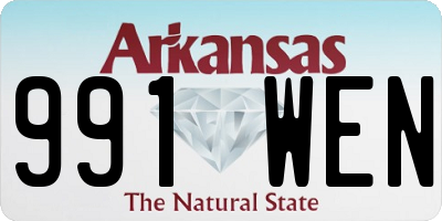 AR license plate 991WEN