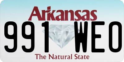 AR license plate 991WEO