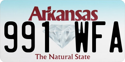 AR license plate 991WFA