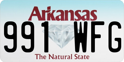 AR license plate 991WFG