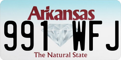AR license plate 991WFJ