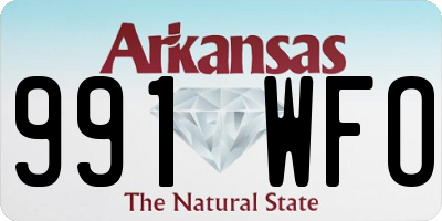 AR license plate 991WFO