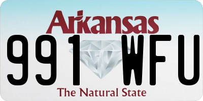 AR license plate 991WFU