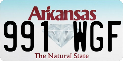 AR license plate 991WGF