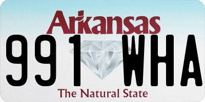 AR license plate 991WHA