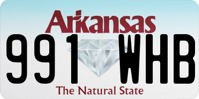 AR license plate 991WHB