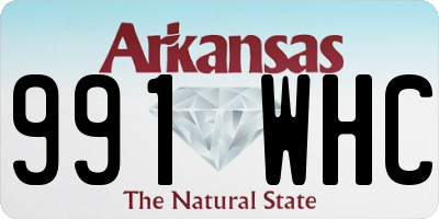 AR license plate 991WHC