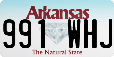 AR license plate 991WHJ
