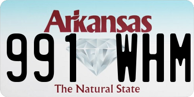 AR license plate 991WHM