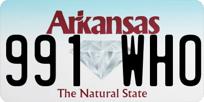 AR license plate 991WHO
