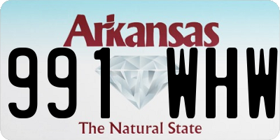 AR license plate 991WHW