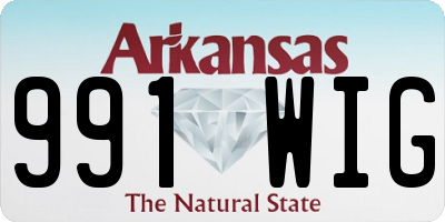AR license plate 991WIG