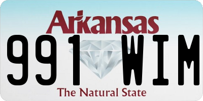 AR license plate 991WIM
