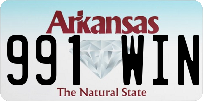 AR license plate 991WIN