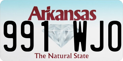 AR license plate 991WJO