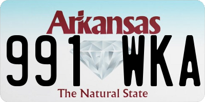 AR license plate 991WKA