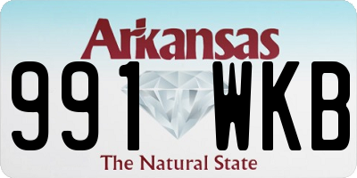 AR license plate 991WKB