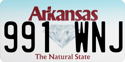 AR license plate 991WNJ