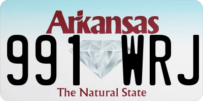 AR license plate 991WRJ