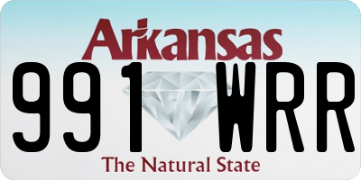 AR license plate 991WRR
