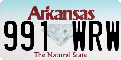 AR license plate 991WRW