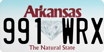 AR license plate 991WRX