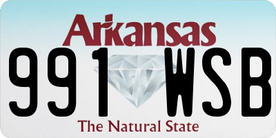 AR license plate 991WSB