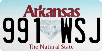 AR license plate 991WSJ