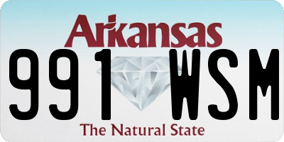 AR license plate 991WSM