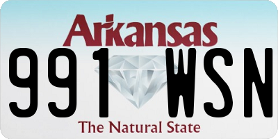 AR license plate 991WSN