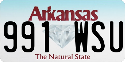 AR license plate 991WSU