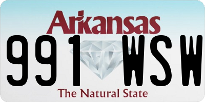 AR license plate 991WSW