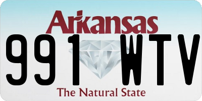 AR license plate 991WTV