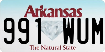 AR license plate 991WUM