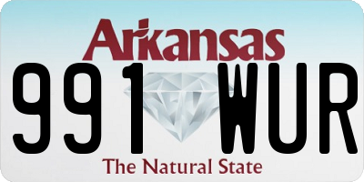 AR license plate 991WUR