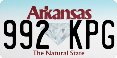 AR license plate 992KPG