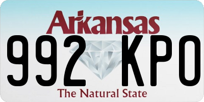 AR license plate 992KPO