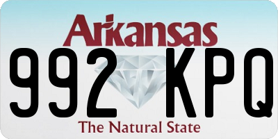 AR license plate 992KPQ