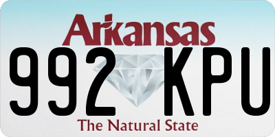 AR license plate 992KPU