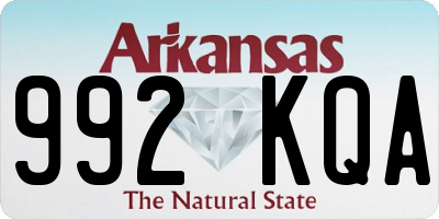 AR license plate 992KQA
