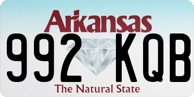 AR license plate 992KQB