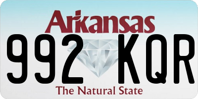 AR license plate 992KQR