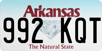 AR license plate 992KQT