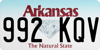 AR license plate 992KQV