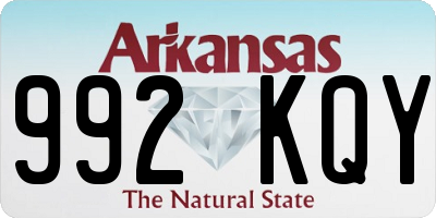 AR license plate 992KQY