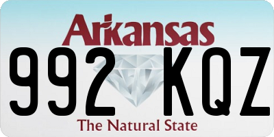 AR license plate 992KQZ