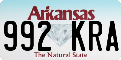 AR license plate 992KRA