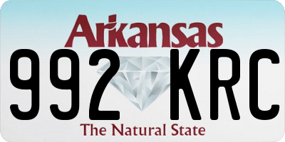 AR license plate 992KRC