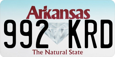 AR license plate 992KRD