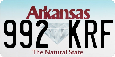 AR license plate 992KRF